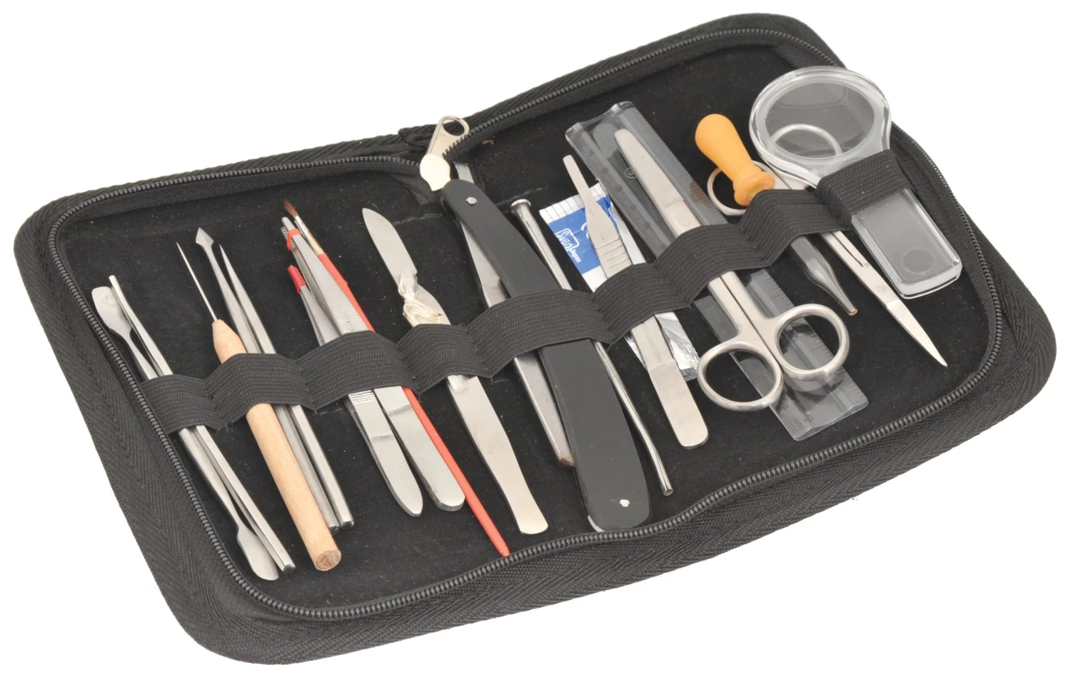 Dissection Set, University, 20 Pcs - Stainless Steel - Leather Storage Case 1 Dissection Set, University, 20 Pcs - Stainless Steel - Leather Storage Case