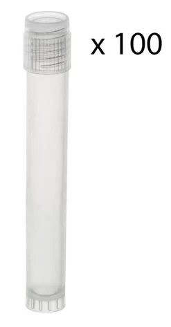 100PK Plastic Storage Vials, 5mL - Screw Top - Polypropylene