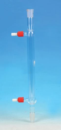 Condenser Liebig, Fitted With 13mm Screw Thread Connectors, Overall Length 40cm With Socket & Cone Size 19/26