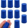 Neoprene Stopper Solid - Blue, Size: 19mm Bottom, 22mm Top, 28mm Length - Pack Of 10