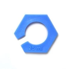 10PK Graduated Cylinder Protector, 25ml - Polypropylene, Blue - Hexagonal