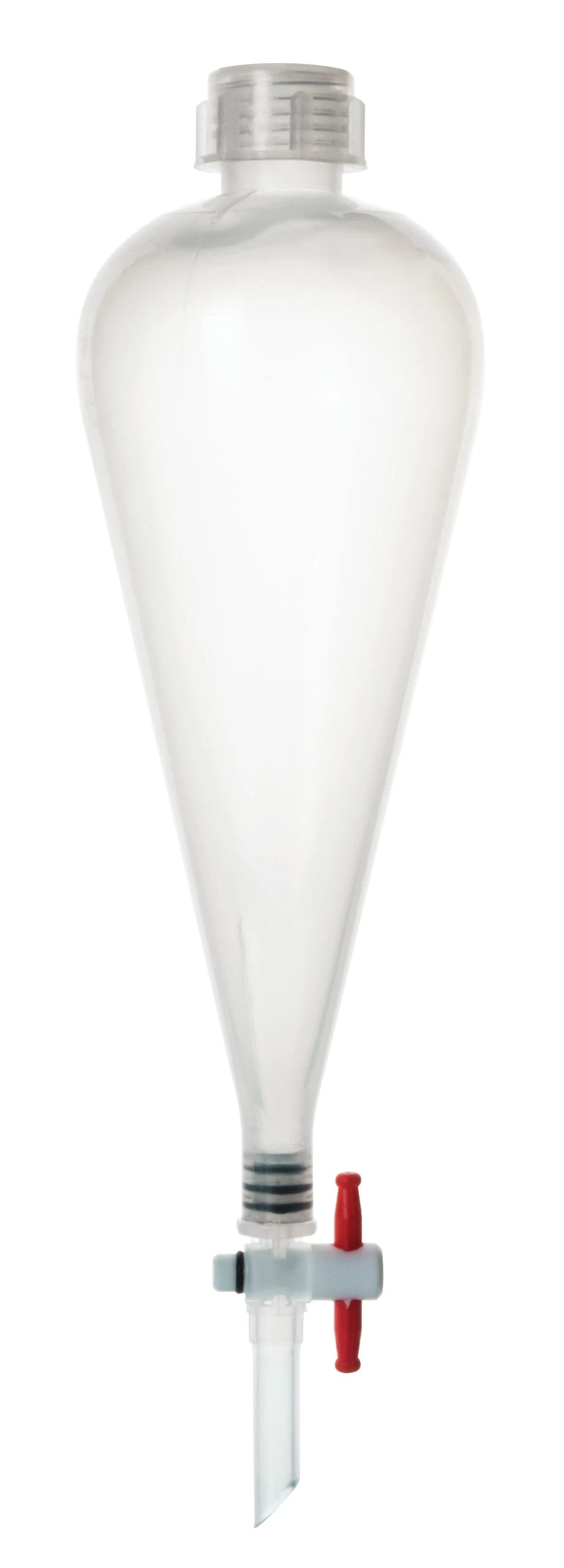 Separating Funnel, Polypropylene - 250ml Capacity, PTFE Key Stopcock, Leakproof Threaded Screw Cap - 1 Separating Funnel, Polypropylene - 250ml Capacity, PTFE Key Stopcock, Leakproof Threaded Screw Cap -