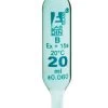 Volumetric Pipette, 20mL - Class B - Yellow Coded - Blue Graduation - Borosilicate Glass