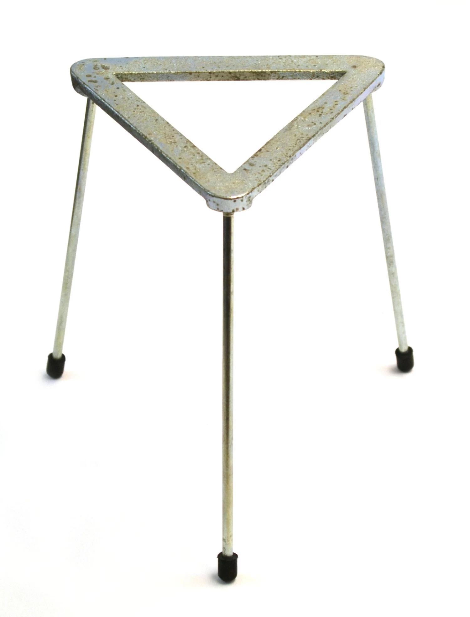 Zinc Plated Cast Iron Triangular Tripod Stand For Bunsen Burners, 8.25" Tall , Top Wide 5.90" 1 Zinc Plated Cast Iron Triangular Tripod Stand For Bunsen Burners, 8.25" Tall , Top Wide 5.90"