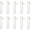 10PK Test Tubes With Side Arm, 6 Inch - Borosilicate Glass