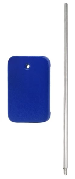 Rectangular Retort Base & Rod Set - 11"x6" Base, 35.5" Rod - Cast Iron