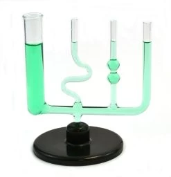 EISCO Glass Equilibrium Tubes With Plastic Base 6.25" Tall