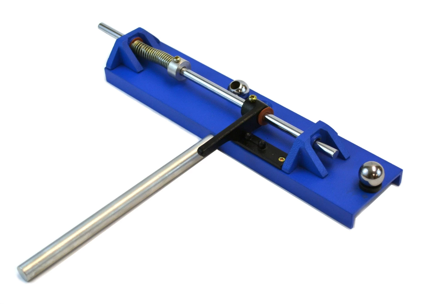 Heavy Duty , Cast Metal, Newton's Second Law Of Motion Apparatus , 10" X 2.5" Base 1 Heavy Duty , Cast Metal, Newton's Second Law Of Motion Apparatus , 10" X 2.5" Base