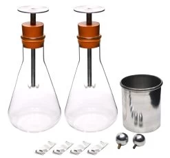 Electroscope Kit, Electrical Charge Demonstration, Borosilicate Glass Flasks -