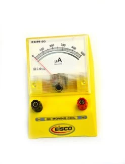 Analog Ammeter, DC Current Meter, 0 - 500 Microamp, 10 Microamp Resolution