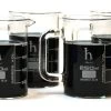 4PK Premium Hand Crafted Beaker Mug - Tea Or Espresso Sized - Borosilicate Glass