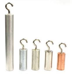 5 Piece Hooked Cylinder Set - Includes Aluminum, Copper, Stainless Steel, Tin, & Zinc