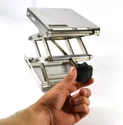 Eisco Labs Stainless Steel Lab Jack - 6.5" X 5" Surface - 11" Max Height - Dynamic Load - 7kg Static Strength - 30kg -Laboratory Instrument Store SSJCT20 3