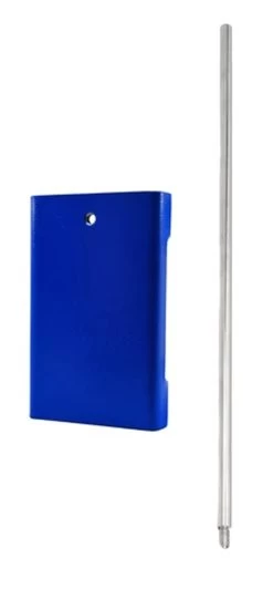 Rectangular Retort Base & Rod Set - 8"x5" Base, 23.6" Rod - Stainless Steel