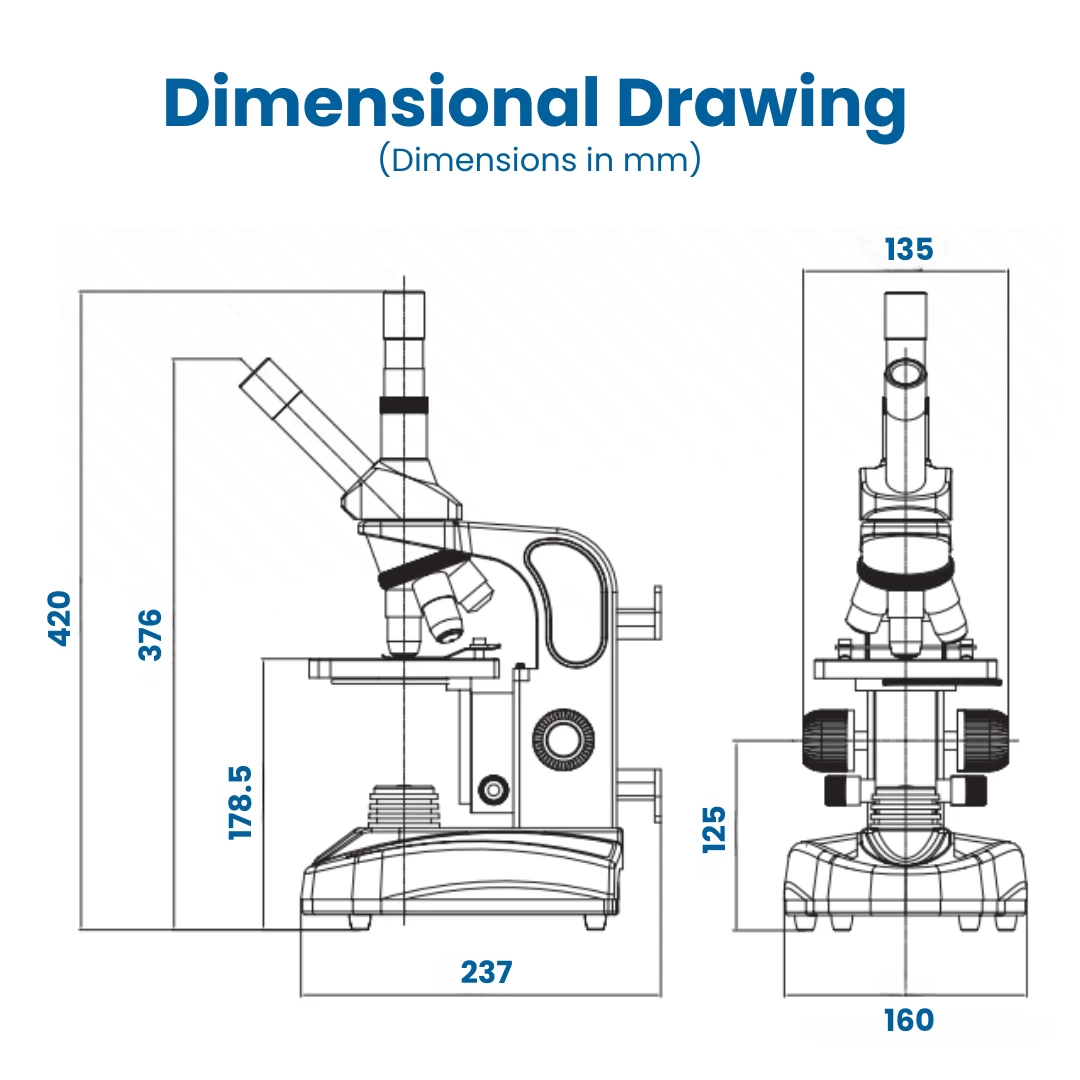 Digital Teaching Microscope With Eyepiece Camera, EXM-150-VT-EP - Vertical Dual View Head, 40-400X Magnification, Cordless LED Illumination - 5.1 MP Image & 26 FPS Video Capture - USB 2.0 Output 4 Digital Teaching Microscope With Eyepiece Camera, EXM-150-VT-EP - Vertical Dual View Head, 40-400X Magnification, Cordless LED Illumination - 5.1 MP Image & 26 FPS Video Capture - USB 2.0 Output - Image 4