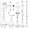 Distillation Kit - Organic Chemistry Set With Size 19/22 Interchangeable Joints - 15 Pieces With Hard Storage Briefcase - Borosilicate Glass - Eisco Labs