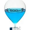 Dropping Funnel, 500mL - Pear-Shaped - With 29/32 Plastic Stopper & Glass Key Stopcock - Borosilicate Glass