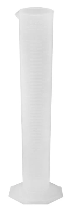 Graduated Cylinder, 1000mL - Class B - Hexagonal Base - Raised Graduations - Polypropylene Plastic