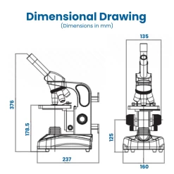 Teaching Microscope EXM-150 -I - Dual View Head, 40-1000X Magnification, Mechanical Stage, Iris Diaphragm, Cordless LED Illumination -Laboratory Instrument Store awqyutkofuzls2nbwzbt