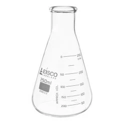 Erlenmeyer Flask, 250mL - ASTM, Dual Graduated Scale - Borosilicate Glass