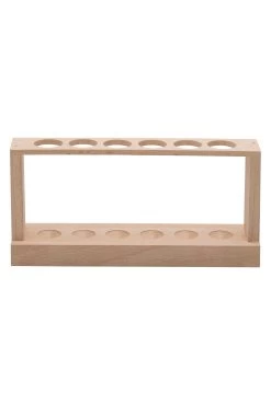 Economy Test Tube Rack - Holds 6 X 22mm Tubes - Unfinished Hardwood -Laboratory Instrument Store bbkgwkws8x63muu2fxjt