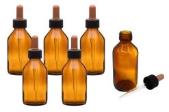 6PK Dropping Bottles, 100mL - Amber - Screw Cap - Soda Glass -Laboratory Instrument Store bhr6i08b792hrfrvgq29