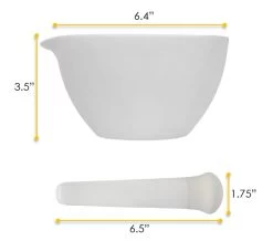 Mortar & Pestle, 550mL - 155mm - Porcelain, Unglazed Grinding Surface 7 Mortar & Pestle, 550mL - 155mm - Porcelain, Unglazed Grinding Surface -Laboratory Instrument Store bidcas4e2eqlrdkinbnw