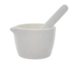 Mortar & Pestle, 70mL - 80mm - Porcelain, Unglazed Grinding Surface