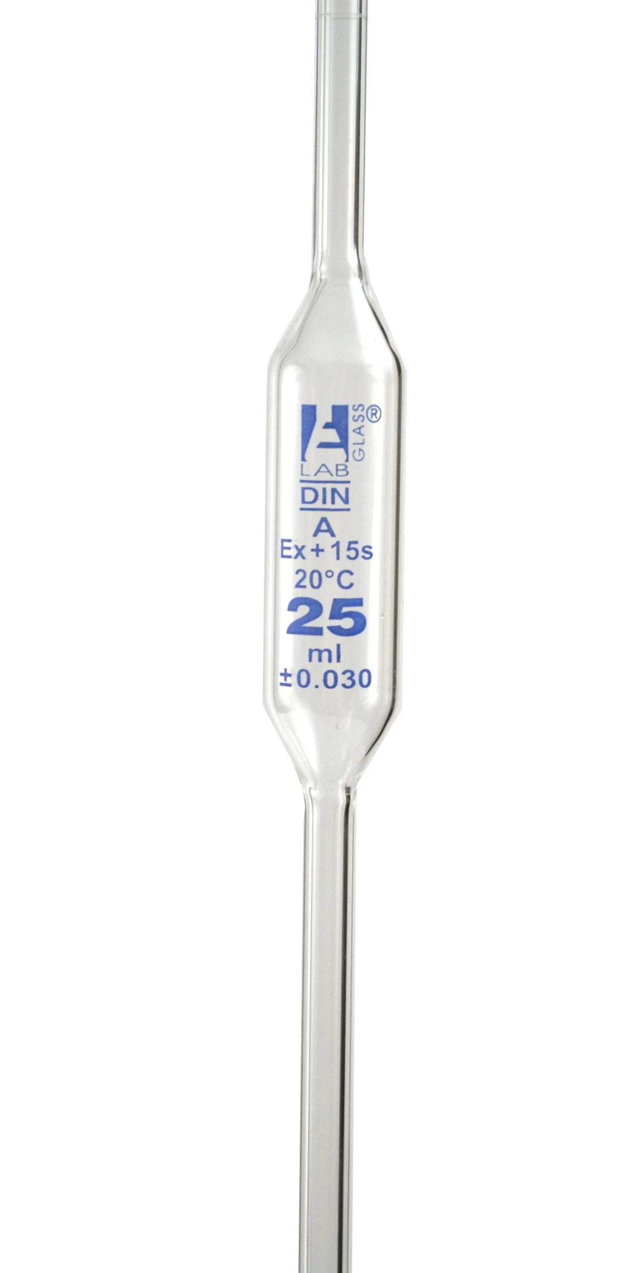 Volumetric Pipette, 25mL - Class A - Blue Markings - Blue Coded - Borosilicate Glass 2 Volumetric Pipette, 25mL - Class A - Blue Markings - Blue Coded - Borosilicate Glass - Image 2