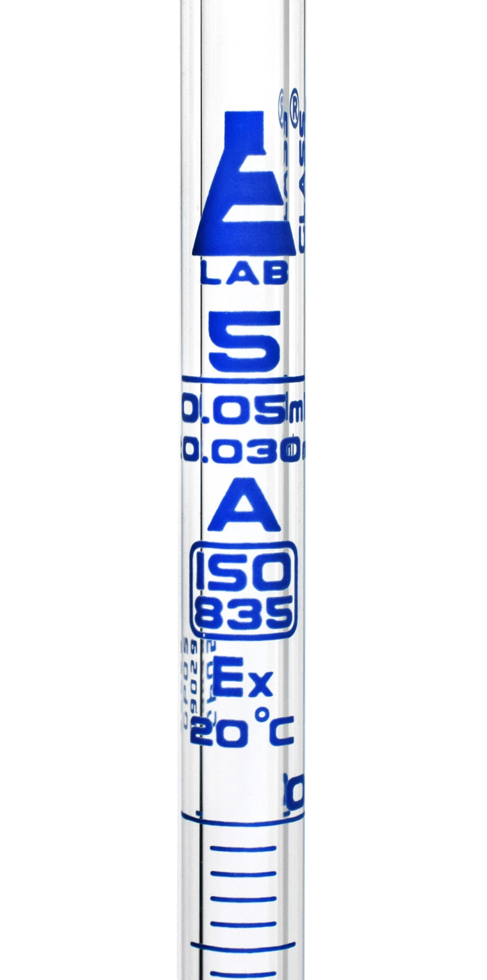 Serological Pipette, 5ml - Class A - Tolerance ±0.030ml- Borosilicate 3.3 Glass 2 Serological Pipette, 5ml - Class A - Tolerance ±0.030ml- Borosilicate 3.3 Glass - Image 2