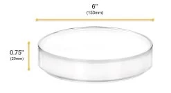12PK Petri Dishes, 6" X 0.75" (153 X 20mm) - With Lid - Polypropylene Plastic -Laboratory Instrument Store bwq5zjomdxajzhd2stlt b63c3f1f a907 4af9 b2a1 4aef38f1e343