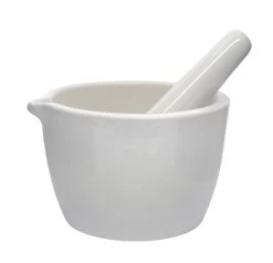 Mortar & Pestle, 275mL - 115mm - Porcelain, Unglazed Grinding Surface