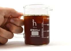 Premium Hand Crafted Beaker Mug, Borosilicate Glass - Tea Or Espresso Sized