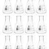 12PK Erlenmeyer Flasks, 100mL - Narrow Neck - Borosilicate Glass