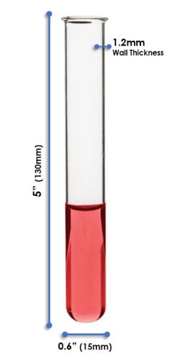 48PK Test Tubes, 15mL, 15x130mm - Rimmed - Light Wall, 1.2mm Thick - Borosilicate 3.3 Glass 6 48PK Test Tubes, 15mL, 15x130mm - Rimmed - Light Wall, 1.2mm Thick - Borosilicate 3.3 Glass -Laboratory Instrument Store cfsdj6mby62vmdyp3alx
