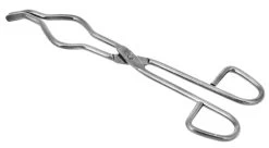 Crucible Tongs, With Bow - 4" Capacity - Stainless Steel - Flat Ends - 8.25" In Length -