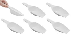 6PK Scoops, 100mL - Flat Bottom - Polypropylene