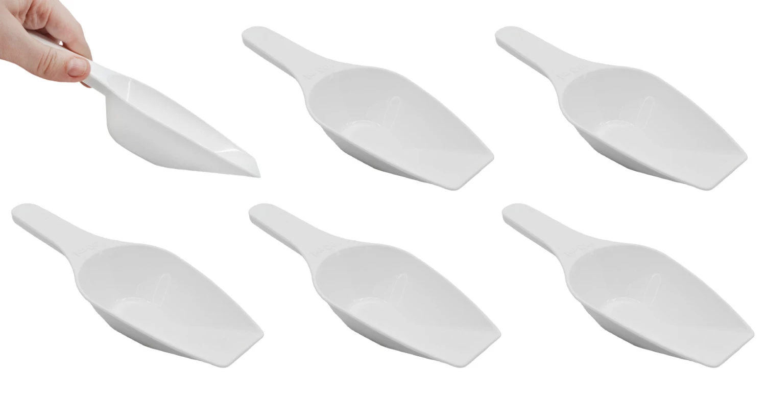 6PK Scoops, 100mL - Flat Bottom - Polypropylene 1 6PK Scoops, 100mL - Flat Bottom - Polypropylene