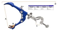 4 Prong, Cork Lined Clamp On Swivel Bosshead - 4.1" Max Opening 7 4 Prong, Cork Lined Clamp On Swivel Bosshead - 4.1" Max Opening -Laboratory Instrument Store d0gfbtwc4wqis26tsmpj