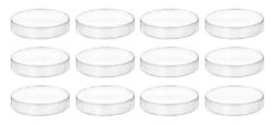 12PK Petri Dishes, 2.9" X 0.5" (75 X 13mm) - With Lid - Polypropylene Plastic