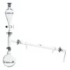 Distilling Glassware Apparatus - 500mL Flask, 300mm Condenser, Still Head, 100mL Separatory Funnel, Adapter - 19/26 Joints