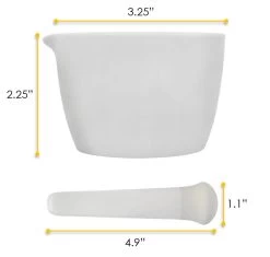 Mortar & Pestle, 70mL - 80mm - Porcelain, Unglazed Grinding Surface -Laboratory Instrument Store dbvhlrdb1j2hc2lbvj9h