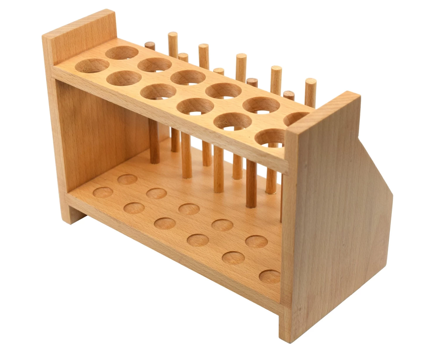 Test Tube Rack - Holds 12 X 25mm Tubes - Hardwood 2 Test Tube Rack - Holds 12 X 25mm Tubes - Hardwood - Image 2