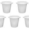 Plant Nursery Pots, 4.5" Tall - Pack Of 5 - Polypropylene - Downward Extended Rim - Drillable Drain Holes
