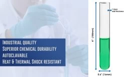 100PK Test Tubes, 12mL, 16x100mm - Rimless - 1.2mm Wall - Borosilicate 3.3 Glass -Laboratory Instrument Store dqluie2buumzcy5ydjoi