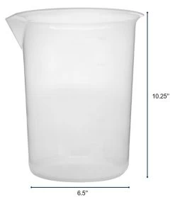 Plastic Beaker, 5000ml - Polypropylene - Raised Graduations -Laboratory Instrument Store dvu9h0y9bwjnsvammqii