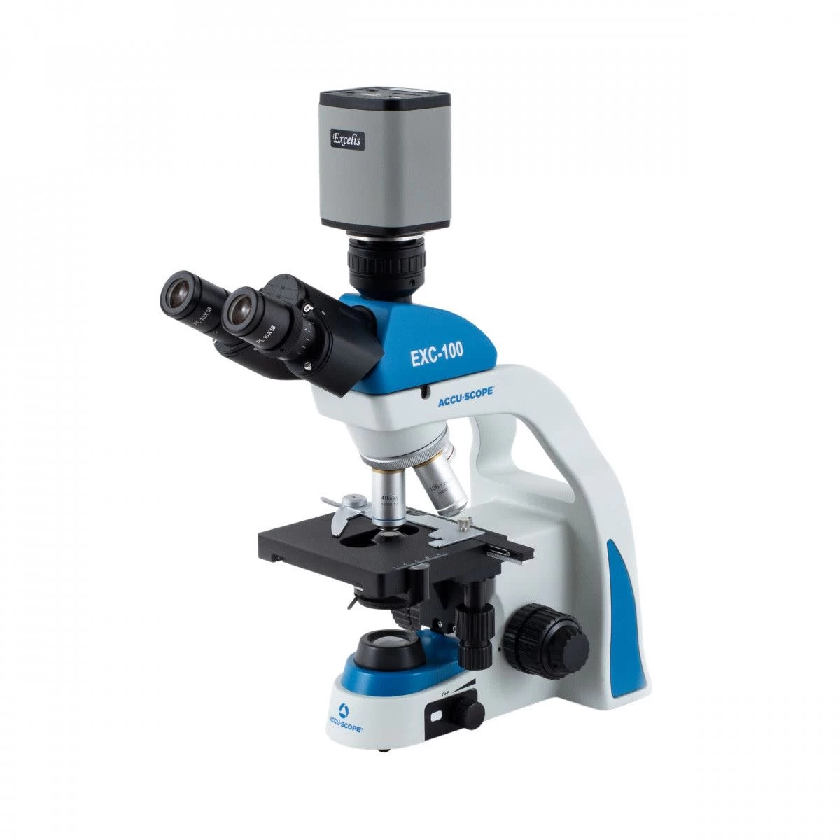 Digital Microscope With Camera, EXC-103-HD - Trinocular Head, 40-1000X Magnification, Cordless LED Illumination - 1080p Resolution - 5 MP Image & 15 FPS Video Capture - HDMI/USB 2.0 Outputs 1 Digital Microscope With Camera, EXC-103-HD - Trinocular Head, 40-1000X Magnification, Cordless LED Illumination - 1080p Resolution - 5 MP Image & 15 FPS Video Capture - HDMI/USB 2.0 Outputs