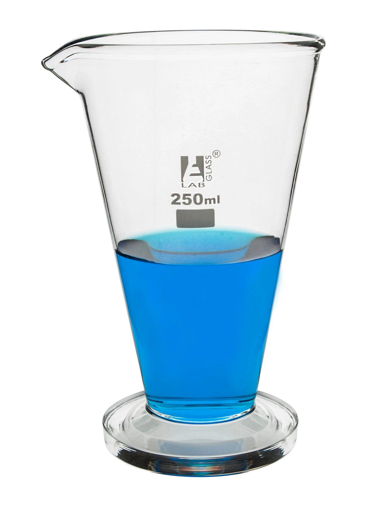 Conical Measure, 250ml - Borosilicate Glass - Ungraduated - Round Base 1 Conical Measure, 250ml - Borosilicate Glass - Ungraduated - Round Base