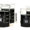 4PK Premium Hand Crafted Beaker Mug - 2 Pint Glass Or Coffee Mug Sized & 2 Tea Or Espresso Sized - Borosilicate Glass