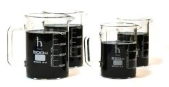 4PK Premium Hand Crafted Beaker Mug - 2 Pint Glass Or Coffee Mug Sized & 2 Tea Or Espresso Sized - Borosilicate Glass